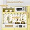 Best Choice Products Wooden Cottage Kids Pretend Play Kitchen with 11 Accessories, Espresso Machine